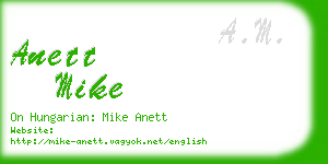 anett mike business card